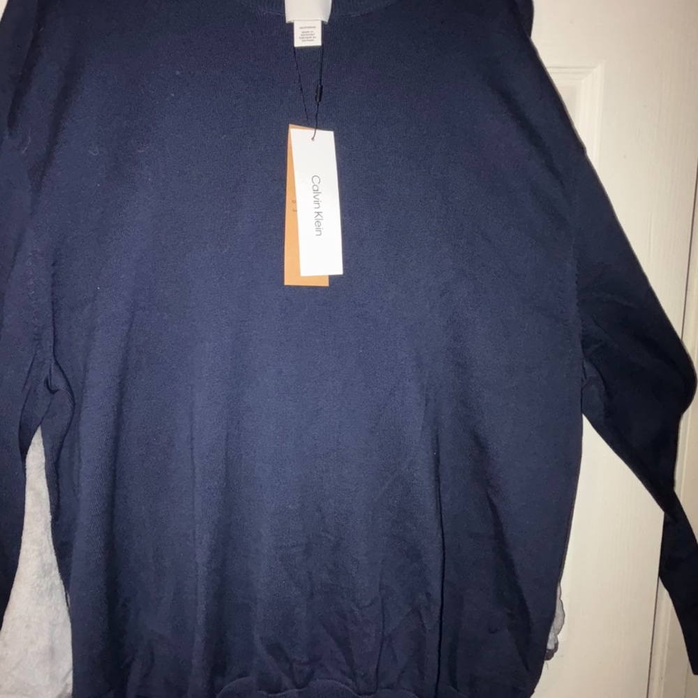 Calvin Klein Men's Deep Blue Crewneck Sweater